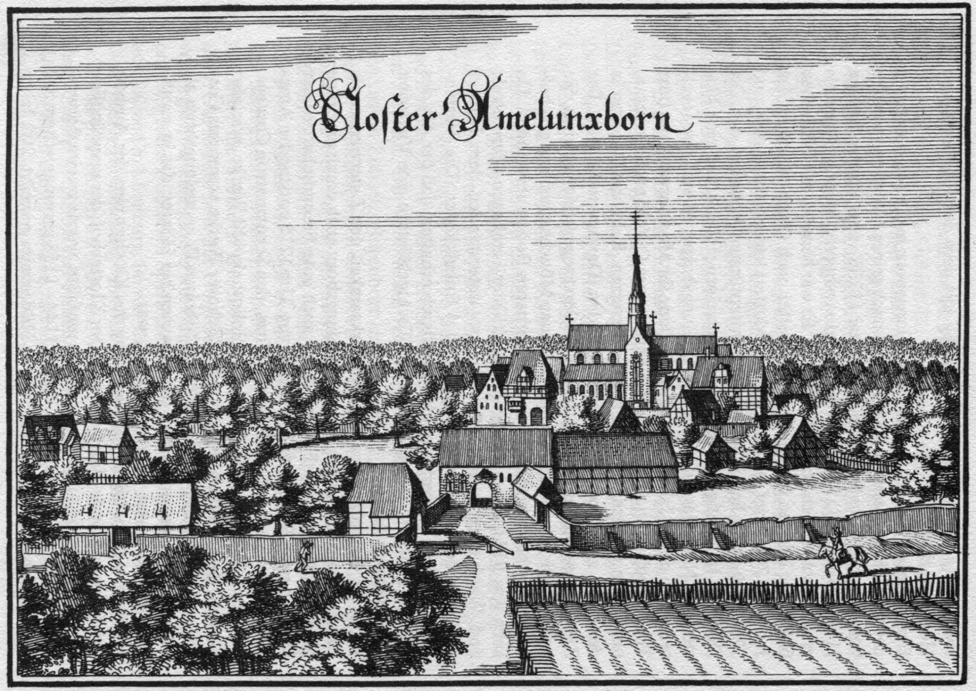Kloster Amelungsborn 1652, nach Merian